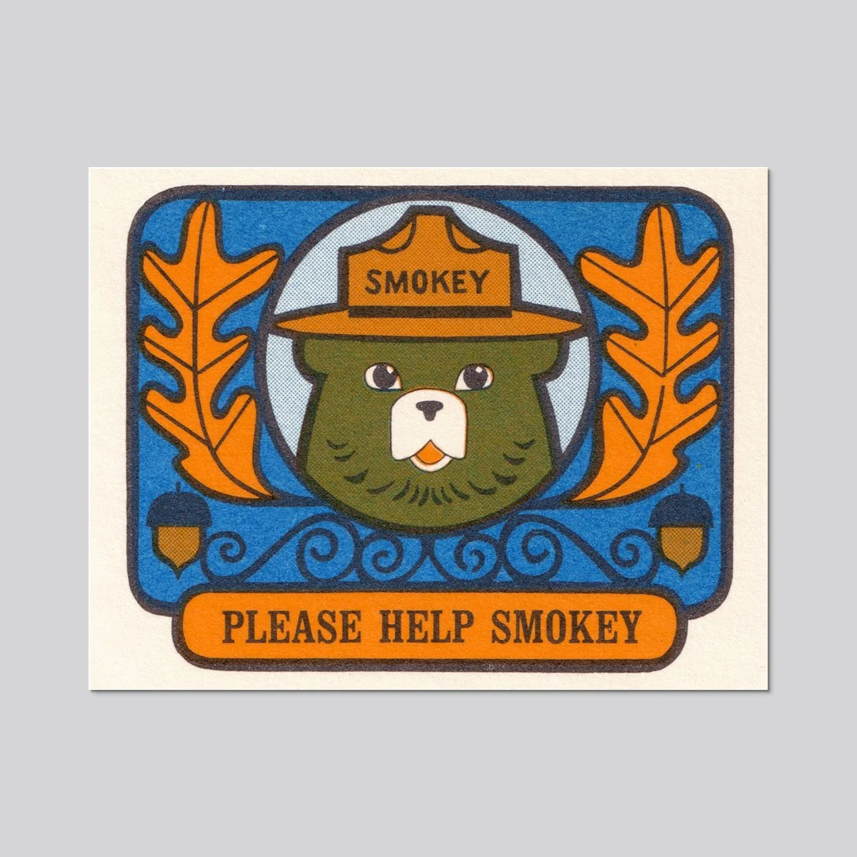 A 1967 illustrated Smokey Bear stamp